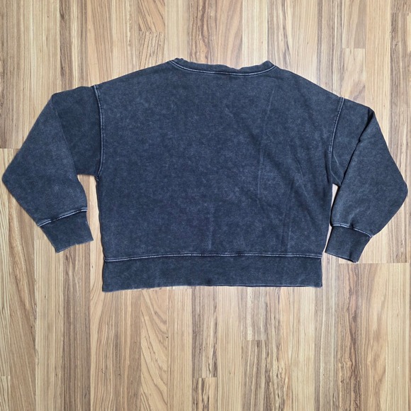 Seint Women's Oversized Stonewash‎ Gray Crewneck Sweatshirt Size Large - Picture 3 of 7